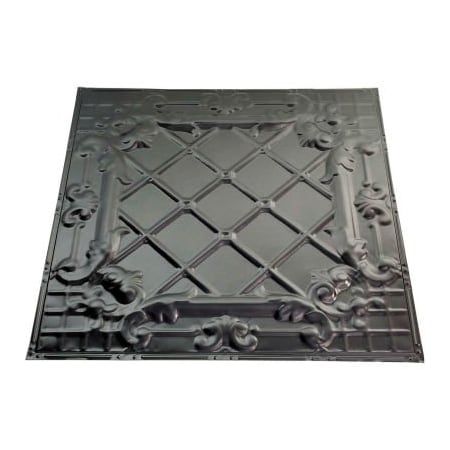 Acoustic Ceiling Products Great Lakes Tin Toledo 2' X 2' Nail-up Tin Ceiling Tile in Argento - T55-07